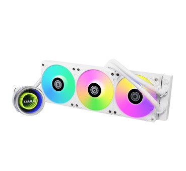 קירור נוזלי למעבד 360 לבן כולל תאורה ליאן לי Lian Li Galahad II Trinity White 360mm ARGB 3200rpm AMD AM4/AM5 Intel 1150/1151/1155/1156/1200/1700/1851